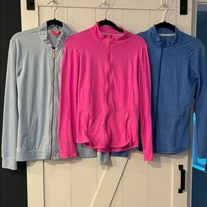 Lilly Pulitzer Hot Pink Luxletic Weekender Jacket size L. Pretty in pink! 🩷
